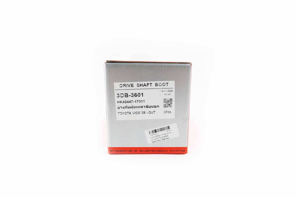 ตองสาม(333) ยางกันฝุ่นเพลาขับนอก  โตโยต้า  วีออส'08  HK-43447-52011 3DB-3601
