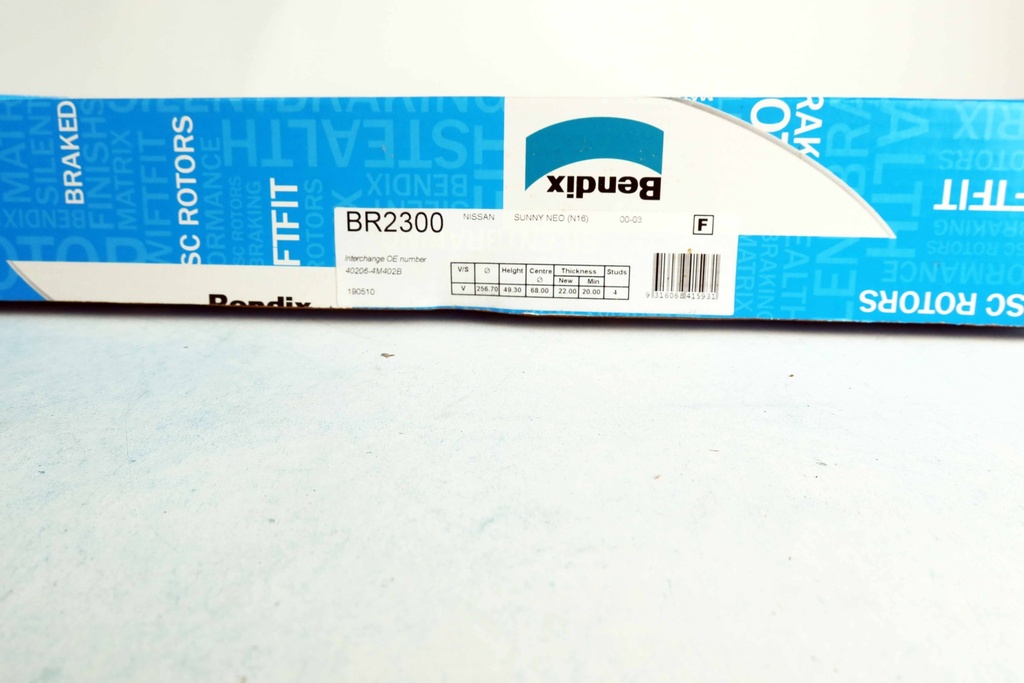 เบ็นดิกซ์(Bendix) จานดิสก์เบรกล้อหน้า BR2300 ซันนี่ นีโอ (N16) /00-05