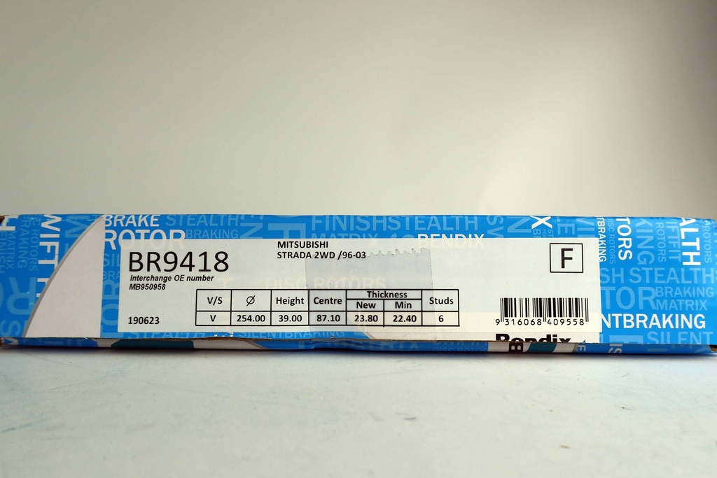 เบ็นดิกซ์(Bendix) จานดิสก์เบรกล้อหน้า BR9418 มิตซูบิชิ สตราด้า 2WD / 96-03