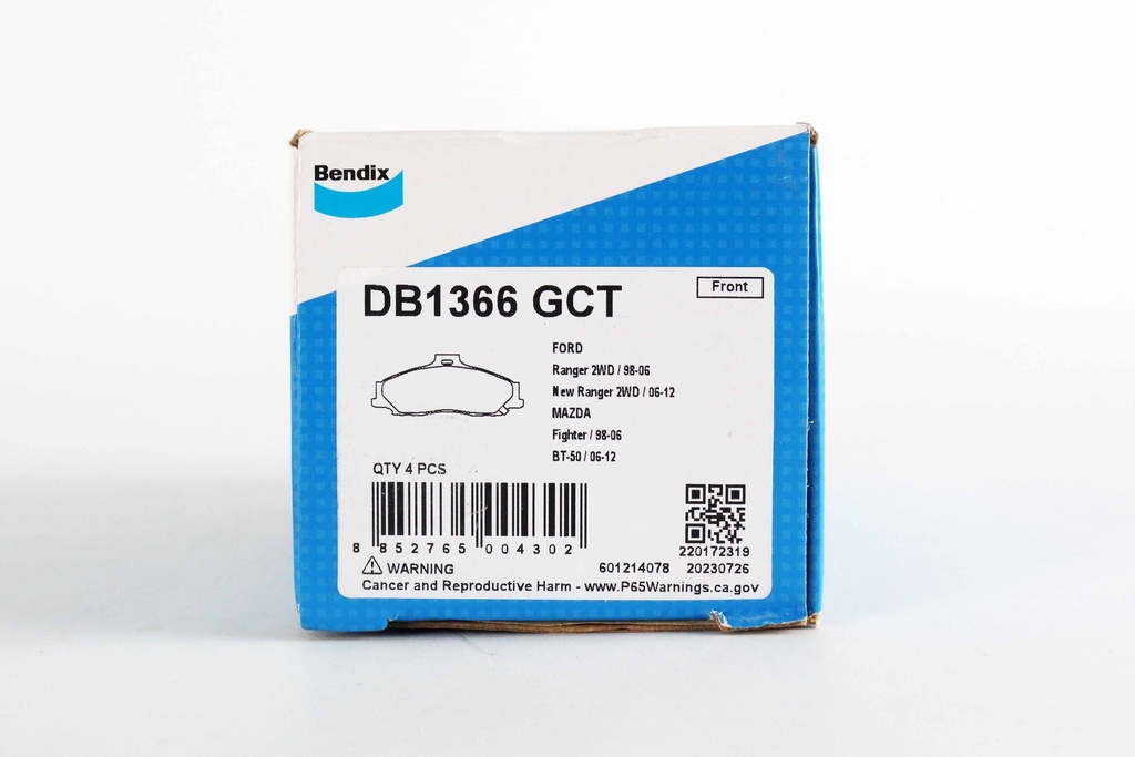 เบ็นดิกซ์(Bendix) ผ้าเบรกหน้า DB1366 GCT
