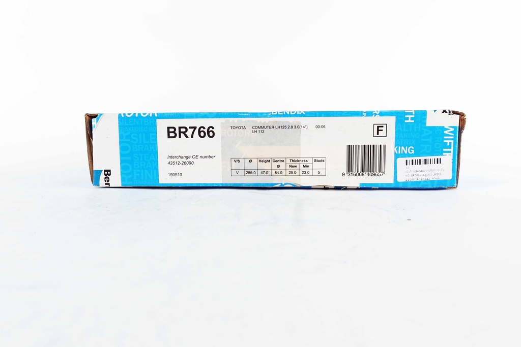 เบ็นดิกซ์(Bendix) จานดิสก์เบรกล้อหน้า BR766 คอมมูเตอร์ LH125 2.8 3.0 (14") LH 112 / 97-on