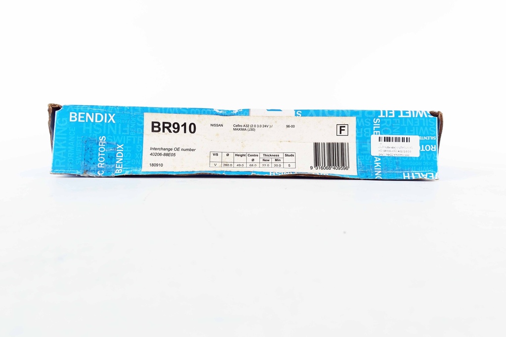 เบ็นดิกซ์(Bendix) จานดิสก์เบรกล้อหน้า BR910 เซฟิโร่ A32 (2.0 3.0 24V ) / 96-02  MAXIMA (J30)