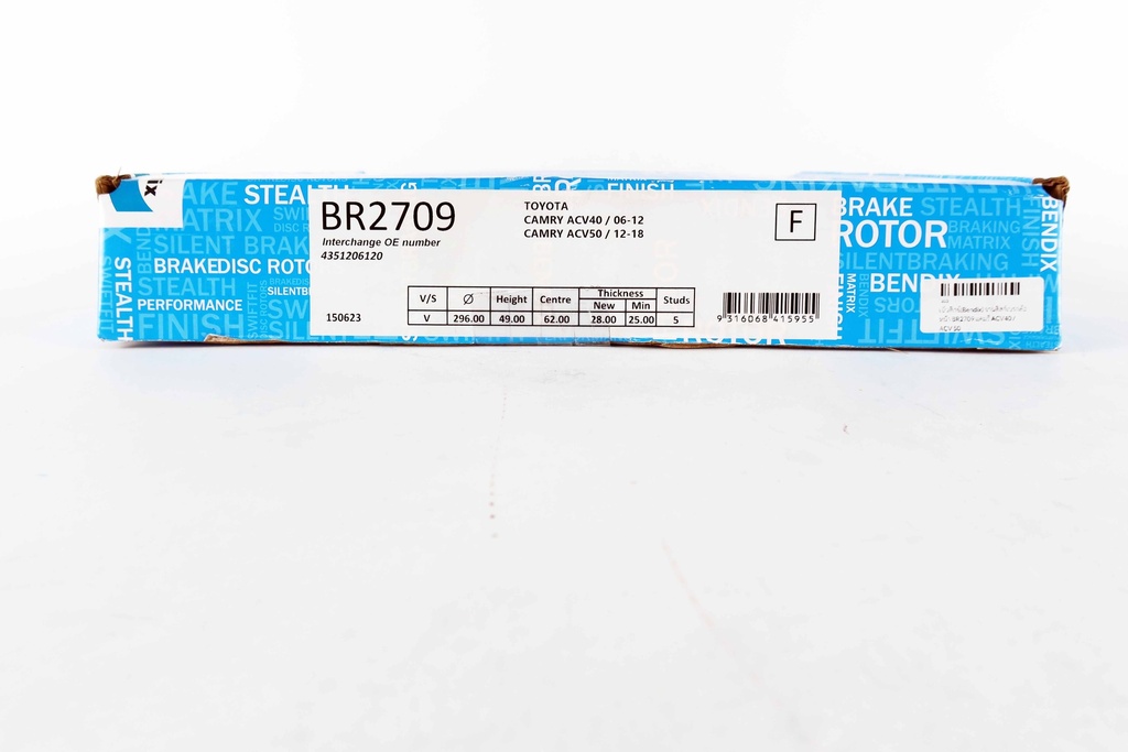เบ็นดิกซ์(Bendix) จานดิสก์เบรกล้อหน้า BR2709 แคมรี่ ACV40 / ACV 50