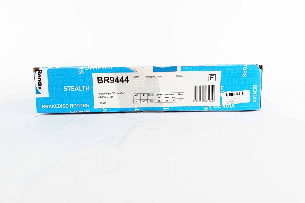 เบ็นดิกซ์(Bendix) จานดิสก์เบรกล้อหน้า BR9444 นิสสัน นาวาร่า 4WD 2WD (D40-5 GEAR) / 07-on