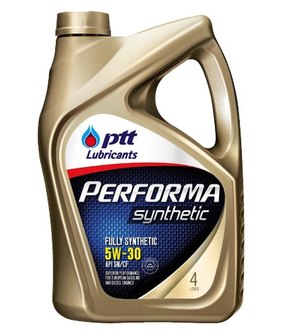 ปตท.(PTT) น้ำมันเครื่องเบนซิน สังเคราะห์แท้ เพอร์ฟอร์มา ซินเธติก 5W-30 4L 403650