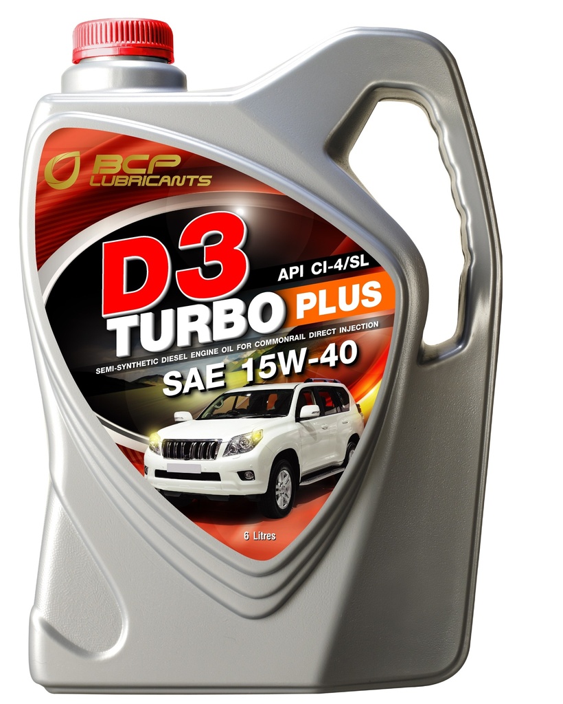 บางจาก(Bangchak) น้ำมันเครื่องดีเซล กึ่งสังเคราะห์ ดี3 เทอร์โบ พลัส CI4/SL 15W-40 6+1L (5000879) 5003089