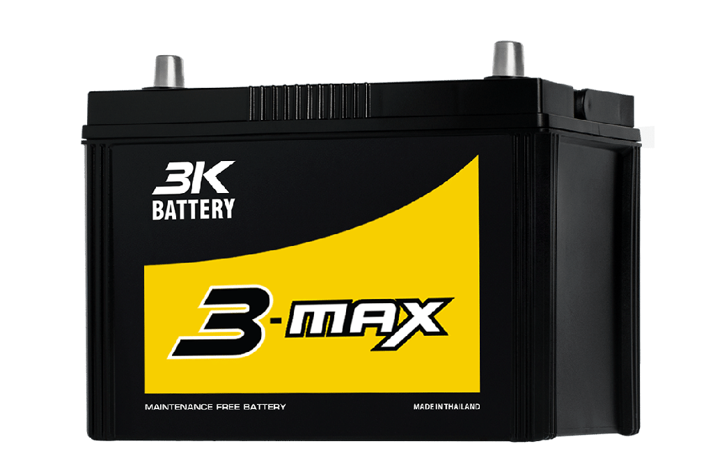 สามเค(3K) แบตเตอรี่ MAX2500R กึ่งแห้ง Amp 85 95D31 304x171x200 mm