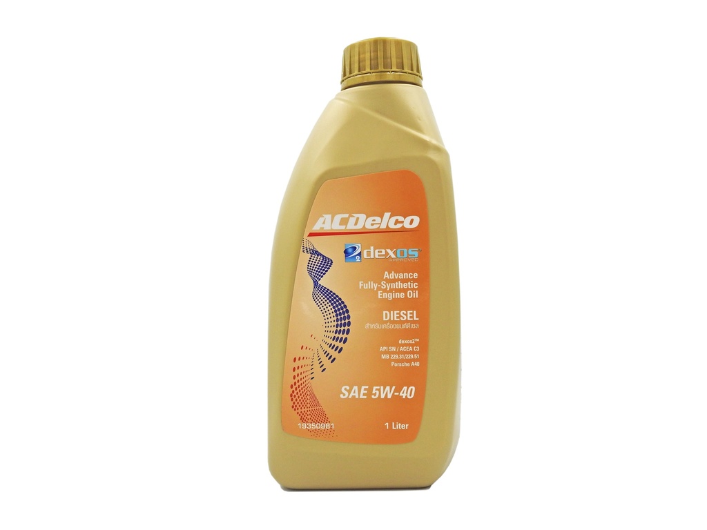 เอซีเดลโก้(Acdelco) น้ำมันเครื่องดีเซล สังเคราะห์แท้ ACDELCO DEXOS2 5W40 1LT DIESEL ENG 19350981