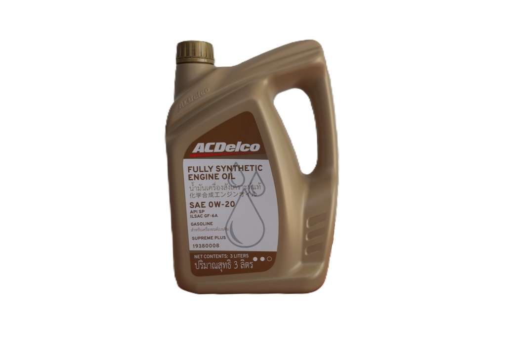 เอซีเดลโก้(Acdelco) น้ำมันเครื่องเบนซิน สังเคราะห์แท้ ACDelco 0W-20 API SP 3 Liter 19380008