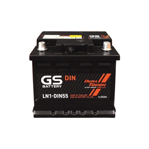 [CC0101000020] จีเอส(GS) แบตเตอรี่ LN1-DIN55 Amp 55 175x207x190 mm