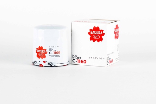 [CA0203000060] ซากุระ(Sakura) ไส้กรองน้ำมันเครื่อง โตโยต้า คอมมูเตอร์ 2.5/2.7/3.0 2005-2019,อัลพาร์ด 3.0 2005-2008,ไฮเอซ 2.5-3.0 2005-2019 C-1160 Standard